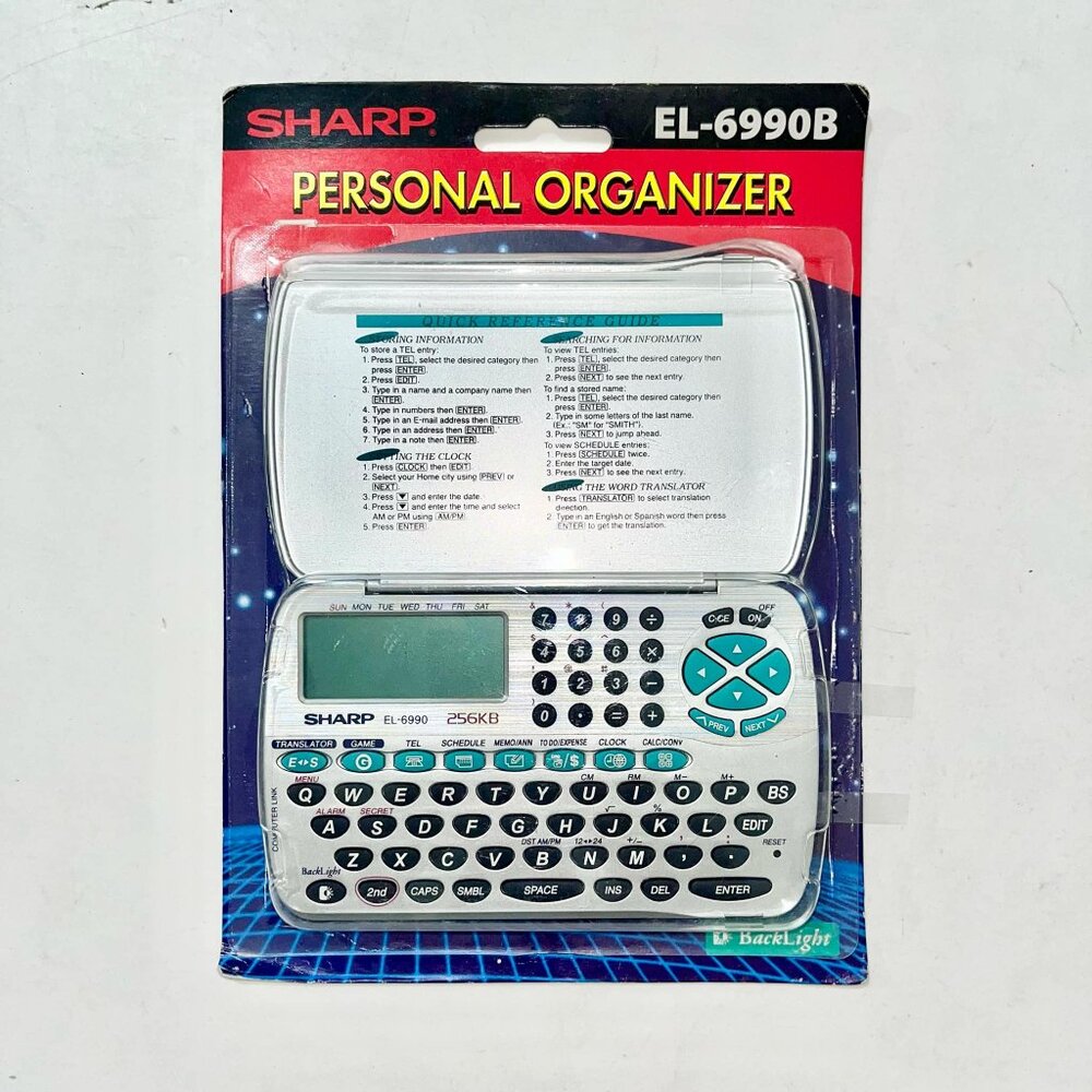 Vintage Sharp EL-6990B Personal Organizer 256KB (RARE) Open Box